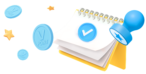 매일 출석하고 V포인트 받자!